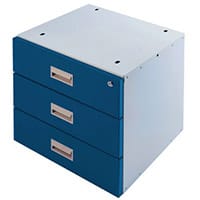 Drawer Unit Triple Blue Drawers 420X420X430mm