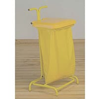 Stik Colour Coded Sackholder - Freestanding - Yellow - 90Litre - Pedal Operated Lids - H600xW657xD432mm