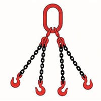 Grade T 4 Leg Sling Safe Hook Made To Order Non-Returnable 10mm Chain Size