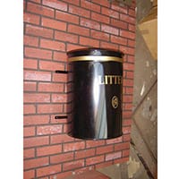 Knight Open Top Wall Mounted Litter Bin Single Pack