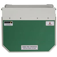 20L Flame Retadant Waste Bin With Green Lid User Defined