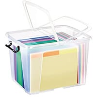 Strata Smart Box 40L - Transparent Boxes with Secure Folding Lids