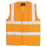 Orange Class 2 Hi-Viz Two Band Waistcoat 3Xl