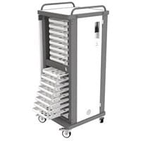 Lapstore Secure Charge Trolley For Up To 16 Mid Sized Laptops Light Grey & Black 16 Drawers - 1 Compartment in Each