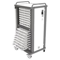 Lapstore Secure Charge Trolley For Up To 16 Large Size Laptops Light Grey & Black 16 Drawers - 1 Compartment in Each