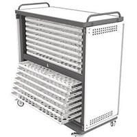 Lapstore Secure Charge Trolley For Up To 30 Large Size Laptops Light Grey & Black