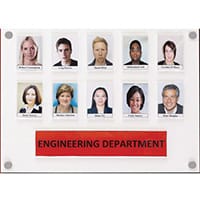 White Staff Photo Board 10 Capacity C/W Security Front