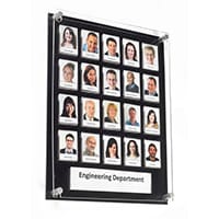 Black Staff Photo Board 20 Capacity C/W Security Front