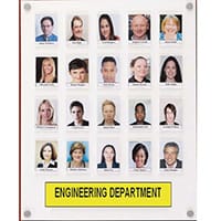 White Staff Photo Board 20 Capacity C/W Security Front