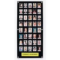 Black Staff Photo Board 40 Capacity C/W Security Front