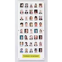 White Staff Photo Board 40 Capacity C/W Security Front