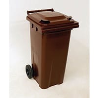 Refuse Container 140 Litre 2 Wheeled Colour Brown