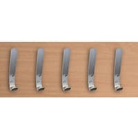 Plain Aluminium Cloakroom Hooks Pack Of 5