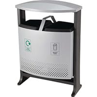 Metal Two Compartment 39 Litre Outdoor Bin
