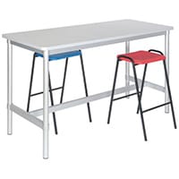 Enviro Project Table 900mm High Beech Top/Light Grey Edge