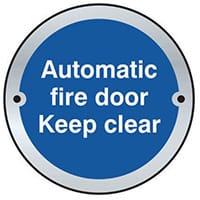 Automatic Fire Door Keep Clear Door Disc Saa (75mm Dia.)