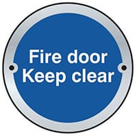 Fire Door Keep Clear Door Disc Saa (75mm Dia.)