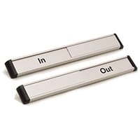 Door Slider 220mmx30mm Silver Anodised With Black Textin / Out