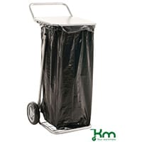 Mobile Sackholder With Lid To Suit 125 Litre Plastic Sack. L X W X H 580 X 470 X 940mm. Capacity 50Kg Single Pack