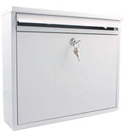 Post Box Outward Opening Letter Flap For Improved Weather Protection. Suitable For Grouping Or Banked. W362 White