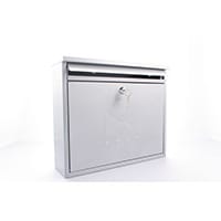 Post Box Outward Opening Letter Flap For Improved Weather Protection. Suitable For Grouping Or Banked. W362 Silver