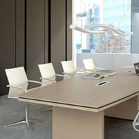 Status Meeting Table Canadian Oak Barrel Top With Canadian Oak Designer Base With Optional Media Box