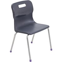 Titan 4 Leg Classroom Chair Size 2 310mm Seat Height (Ages: 4-6 Years) Charcoal T12-C - 5 Year Guarantee