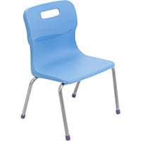 Titan 4 Leg Classroom Chair Size 2 310mm Seat Height (Ages: 4-6 Years) Sky Blue T12-CB - 5 Year Guarantee