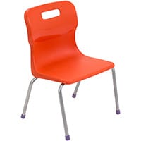 Titan 4 Leg Classroom Chair Size 2 310mm Seat Height (Ages: 4-6 Years) Orange T12-O - 5 Year Guarantee