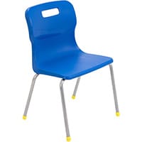 Titan 4 Leg Classroom Chair Size 3 350mm Seat Height (Ages: 6-8 Years) Blue T13-B - 5 Year Guarantee