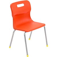 Titan 4 Leg Classroom Chair Size 3 350mm Seat Height (Ages: 6-8 Years) Orange T13-O - 5 Year Guarantee