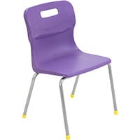 Titan 4 Leg Classroom Chair Size 3 350mm Seat Height (Ages: 6-8 Years) Purple T13-P - 5 Year Guarantee