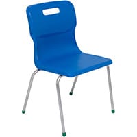 Titan 4 Leg Classroom Chair Size 5 430mm Seat Height (Ages: 11-14 Years) Blue T15-B - 5 Year Guarantee