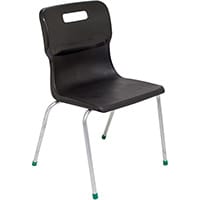 Titan 4 Leg Classroom Chair Size 5 430mm Seat Height (Ages: 11-14 Years) Black T15-BK - 5 Year Guarantee
