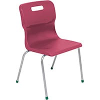 Titan 4 Leg Classroom Chair Size 5 430mm Seat Height (Ages: 11-14 Years) Burgundy T15-BU - 5 Year Guarantee