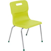Titan 4 Leg Classroom Chair Size 5 430mm Seat Height (Ages: 11-14 Years) Lime T15-L - 5 Year Guarantee