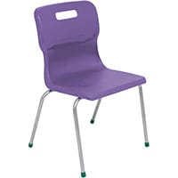 Titan 4 Leg Classroom Chair Size 5 430mm Seat Height (Ages: 11-14 Years) Purple T15-P - 5 Year Guarantee