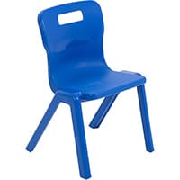 Titan One Piece Classroom Chair Size 2 310mm Seat Height (Ages: 4-6 Years) Blue T2-B - 20 Year Guarantee