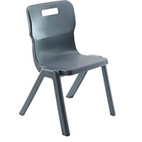 Titan One Piece Classroom Chair Size 2 310mm Seat Height (Ages: 4-6 Years) Charcoal T2-C - 20 Year Guarantee