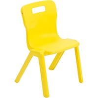 Titan One Piece Classroom Chair Size 2 310mm Seat Height (Ages: 4-6 Years) Yellow T2-Y - 20 Year Guarantee