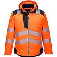 Portwest T400 PW3 Hi-Vis Winter Jacket Orange & Black XXL