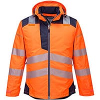 Portwest T400 PW3 Hi-Vis Winter Jacket Orange & Navy 4XL