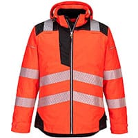 Portwest T400 PW3 Hi-Vis Winter Jacket Red/Black Size L K Fit