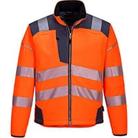 Portwest T402 PW3 Hi-Vis Softshell Jacket Orange & Grey Medium