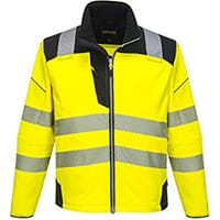 Portwest T402 PW3 Hi-Vis Softshell Jacket Yellow & Black 4XL