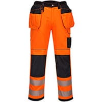 Portwest T501 PW3 Hi-Vis Holster Trousers Orange & Black Size UK44/EU60 (Regular Fit)