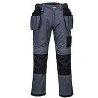 Portwest T602 PW3 Holster Work Trousers Zoom Grey & Black Size UK32/EU48