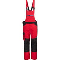 Portwest T704 WX3 Bib and Brace Deep Red Size S Regular Fit