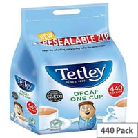 Tetley One Cup Decaffeinated Tea Bags (Pack of 440) 1800A