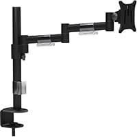 Leap Single Monitor Arm - Up to 27 Inches Screen, Maximum Load 8kg, VESA Compatible Arm - Colour: Black